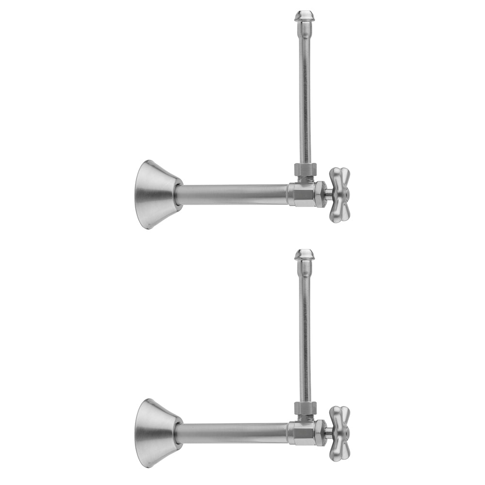 Jaclo 582X-62 Multi Turn Angle Pattern 1/2" Copper (Sweat Fit) X 3/8" O.D. Faucet Supply Kit With Cross Handle, 20" Supply Tubes, Escutcheons - Parent