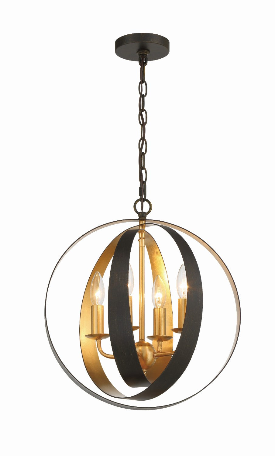 Crystorama 584 Luna 4 Light Sphere Mini Chandelier - Parent