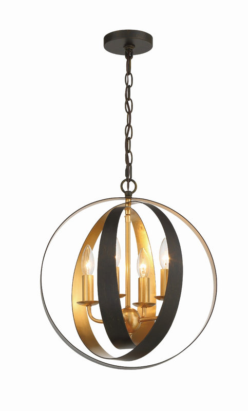 Crystorama 584 Luna 4 Light Sphere Mini Chandelier - Parent
