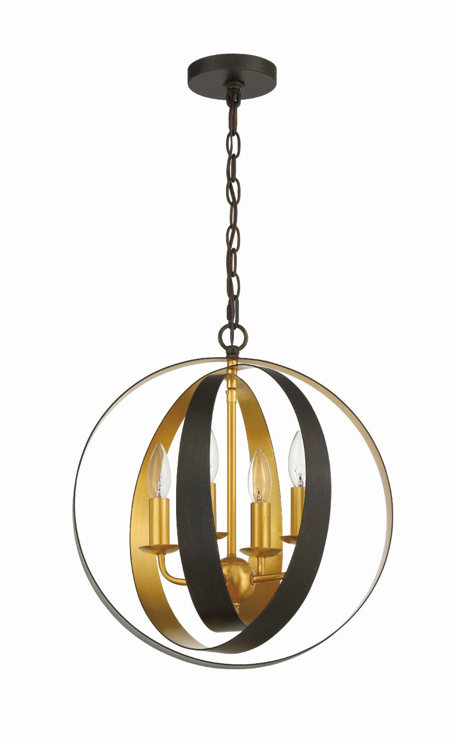 Crystorama 584 Luna 4 Light Sphere Mini Chandelier - Parent