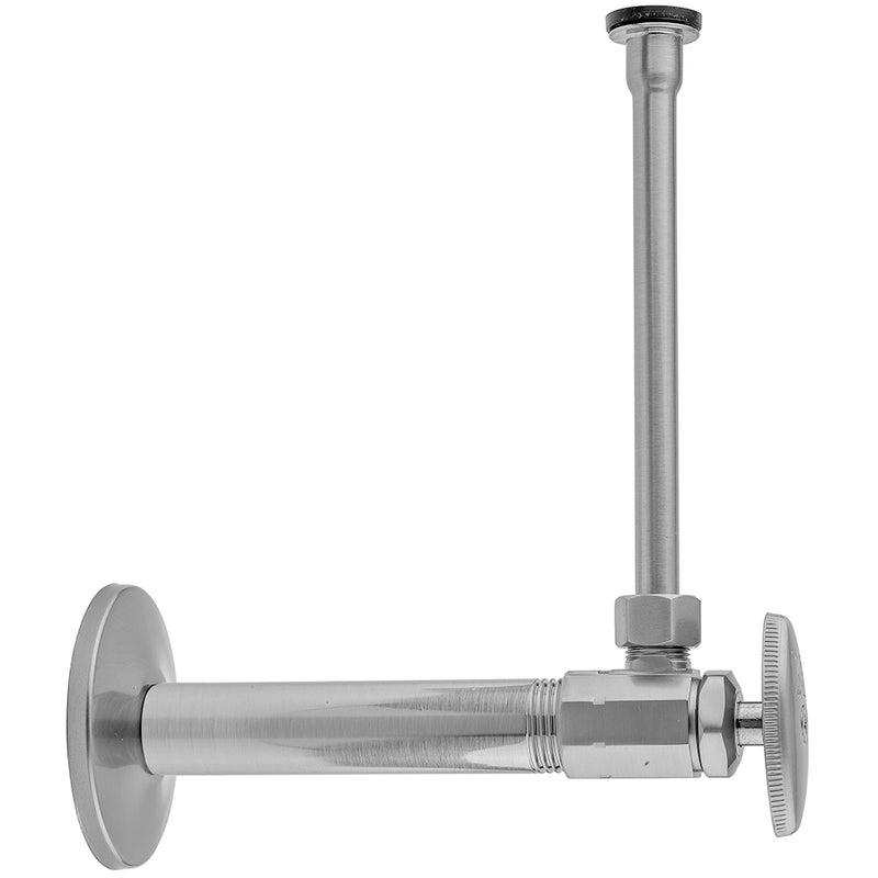 Jaclo 586-72 Multi Turn Angle Pattern 1/2" Ips X 3/8" O.D. Toilet Supply Kit With Oval Handle, 20" Supply Tube, Escutcheon - Parent