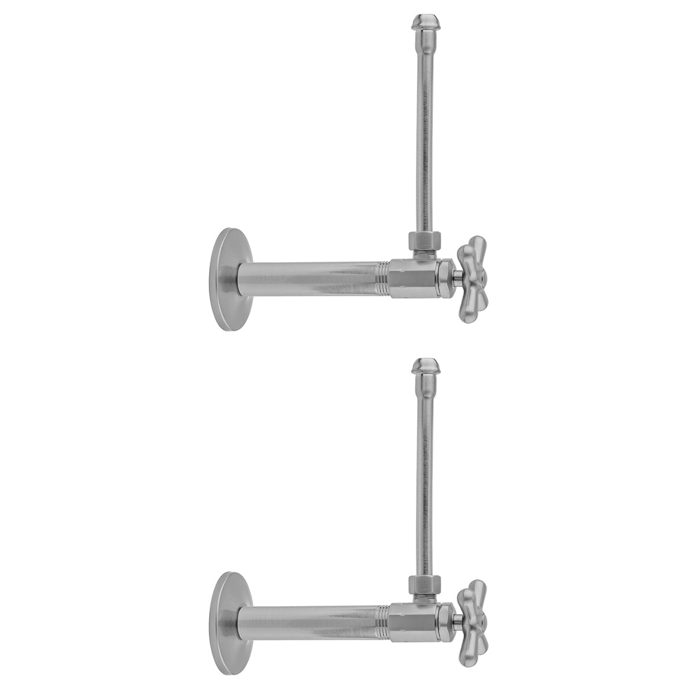 Jaclo 586X-62 Multi Turn Angle Pattern 1/2" Ips X 3/8" O.D. Faucet Supply Kit With Cross Handle, 20" Supply Tubes, Escutcheons - Parent