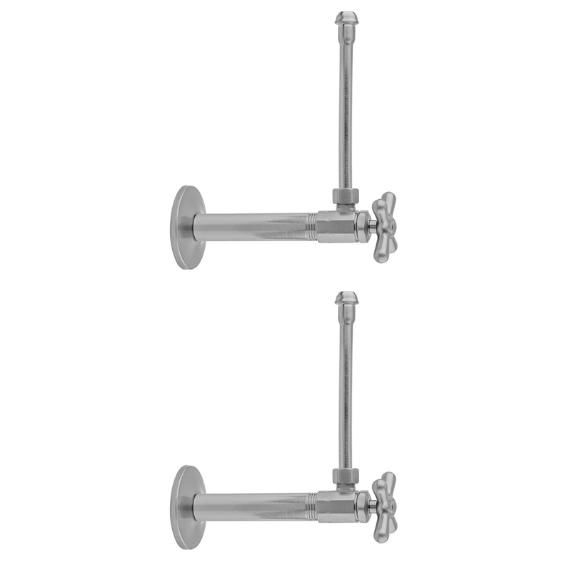 Jaclo 586X-62 Multi Turn Angle Pattern 1/2" Ips X 3/8" O.D. Faucet Supply Kit With Cross Handle, 20" Supply Tubes, Escutcheons - Parent