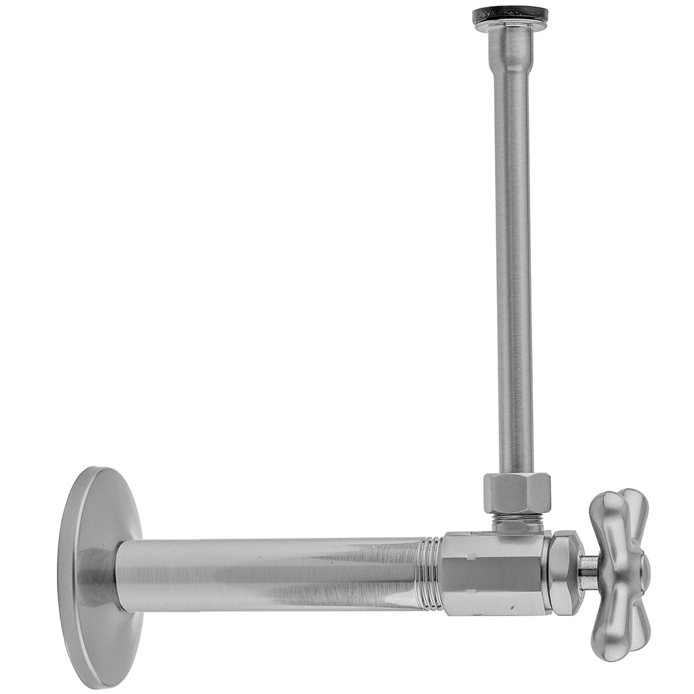 Jaclo 586X-72 Multi Turn Angle Pattern 1/2" Ips X 3/8" O.D. Toilet Supply Kit With Cross Handle, 20" Supply Tube, Escutcheon - Parent