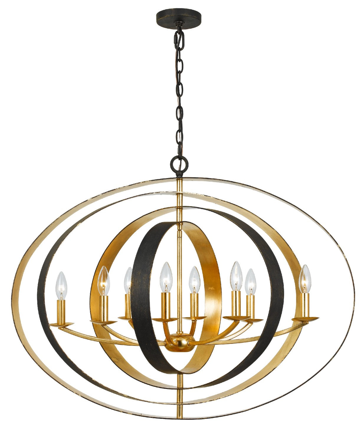 Crystorama 588 Luna 8 Light Chandelier - Parent