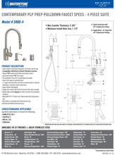 Load image into Gallery viewer, Waterstone 5900-4 Contemporary Prep Size PLP Pulldown Faucet 4pc. Suite