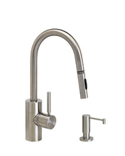 Load image into Gallery viewer, Waterstone 5910-2 Contemporary Prep Size PLP Pulldown Angled Spout Faucet w/Toggle Sprayer 2pc Suite