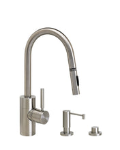 Load image into Gallery viewer, Waterstone 5910-3 Contemporary Prep Size PLP Pulldown Angled Spout Faucet w/Toggle Sprayer 3pc Suite