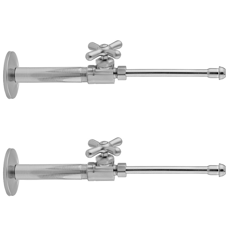 Jaclo 591X-62 Multi Turn Straight Pattern 1/2" Ips X 3/8" O.D. Faucet Supply Kit With Cross Handle, 20" Supply Tubes, Escutcheons - Parent
