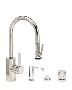 Waterstone 5930-4 Transitional Prep Size PLP Pulldown Faucet 4pc. Suite