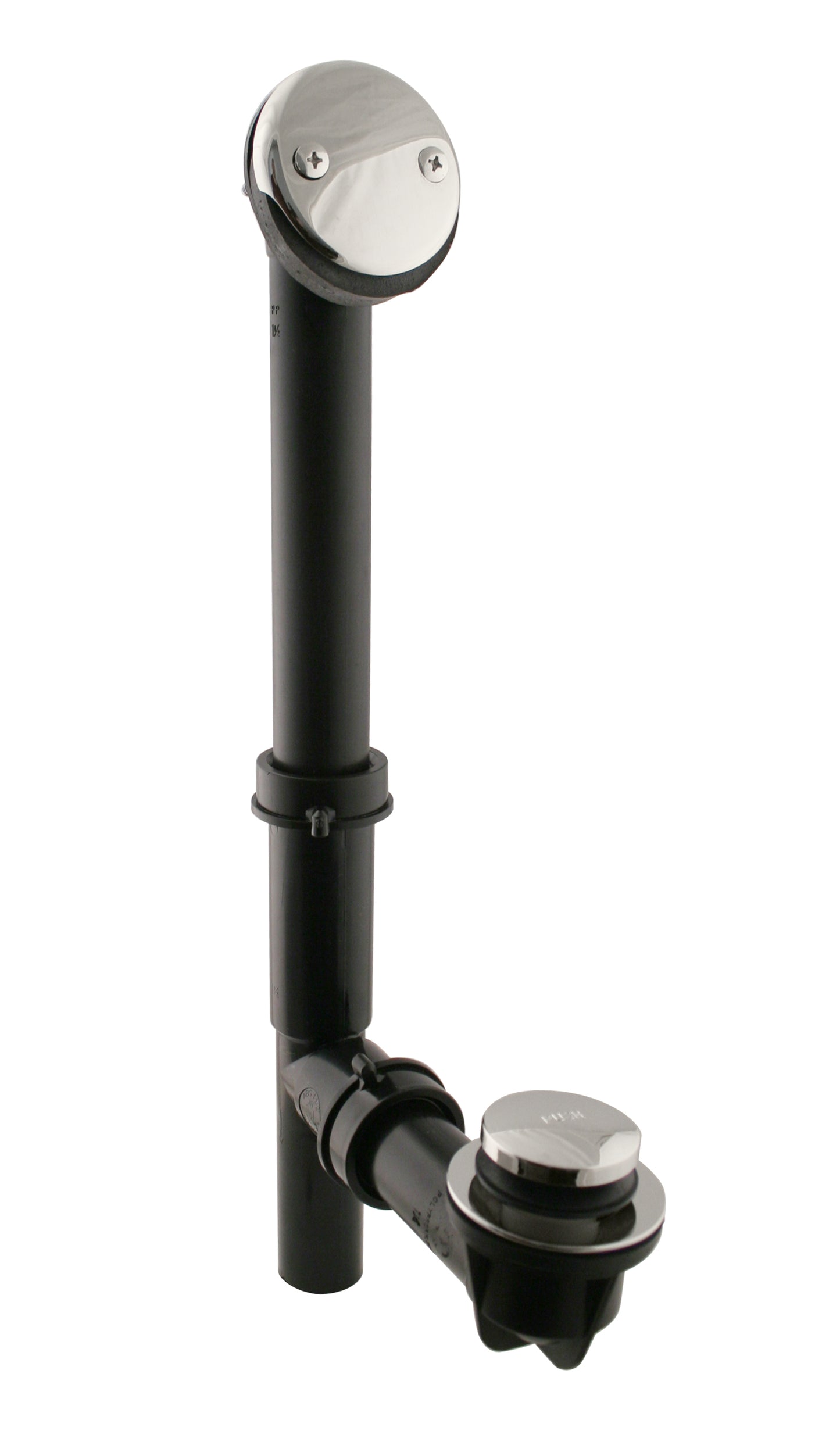 Westbrass 593144 Black 1-1/2 in. Tubular Tip Toe Bath Waste