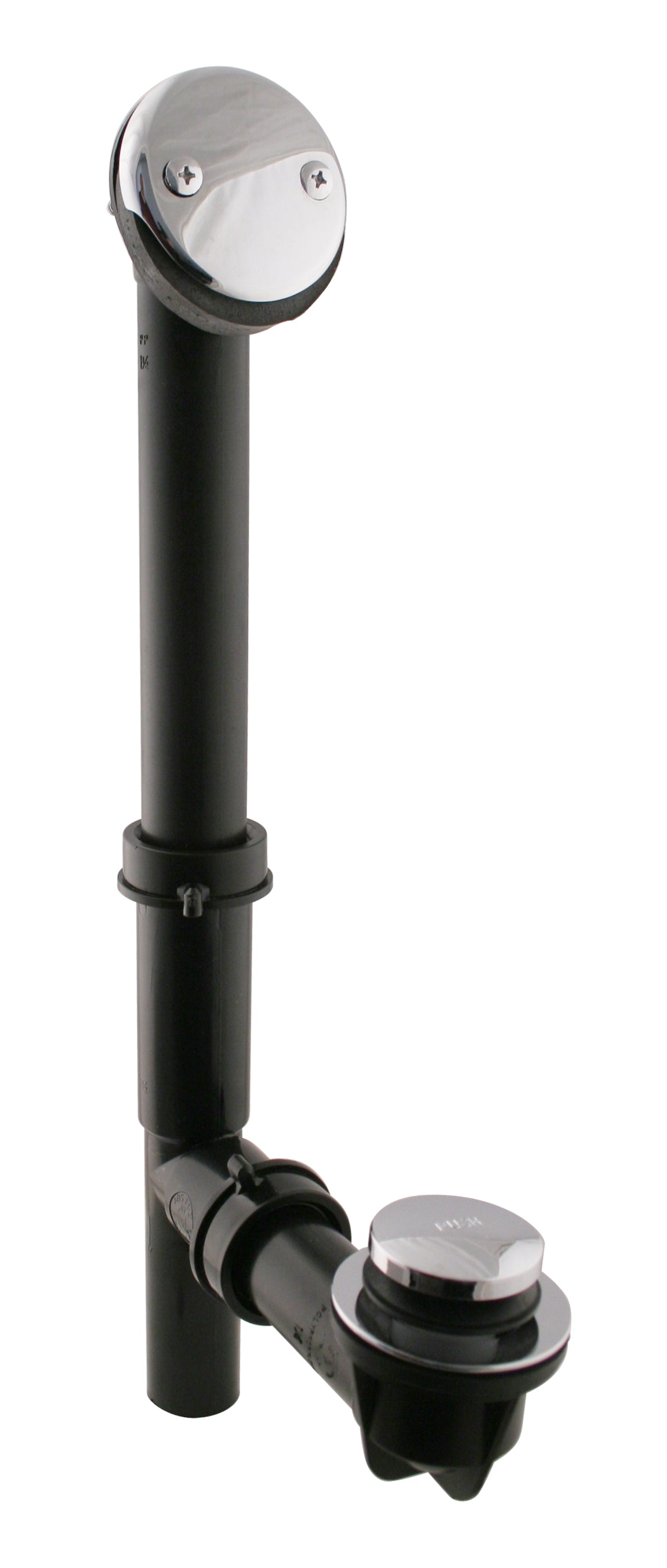 Westbrass 593144 Black 1-1/2 in. Tubular Tip Toe Bath Waste