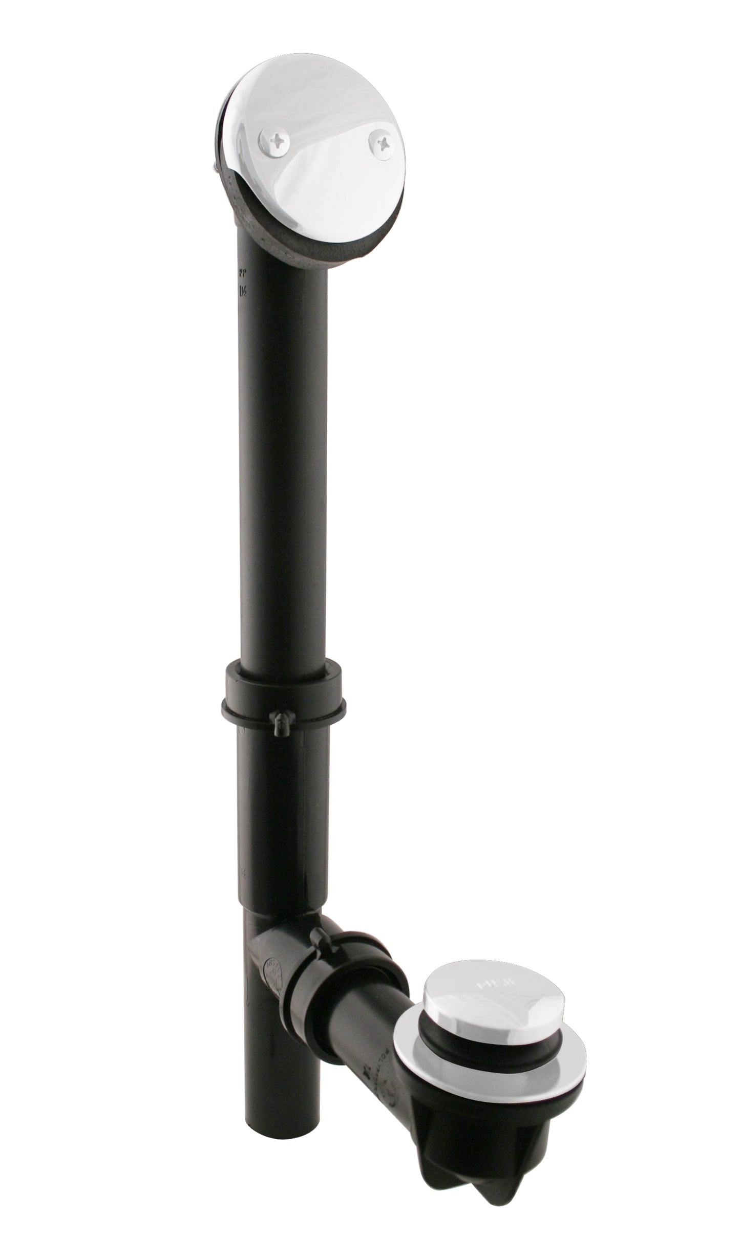 Westbrass 593144 Black 1-1/2 in. Tubular Tip Toe Bath Waste