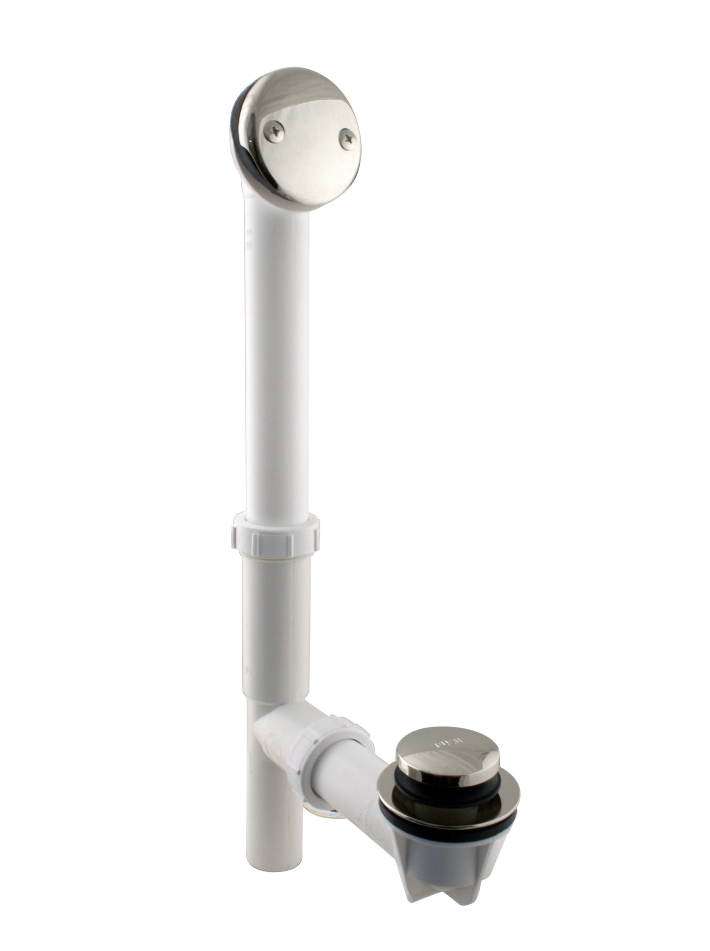 Westbrass 593244 White 1-1/2 in. Tubular Tip Toe Bath Waste