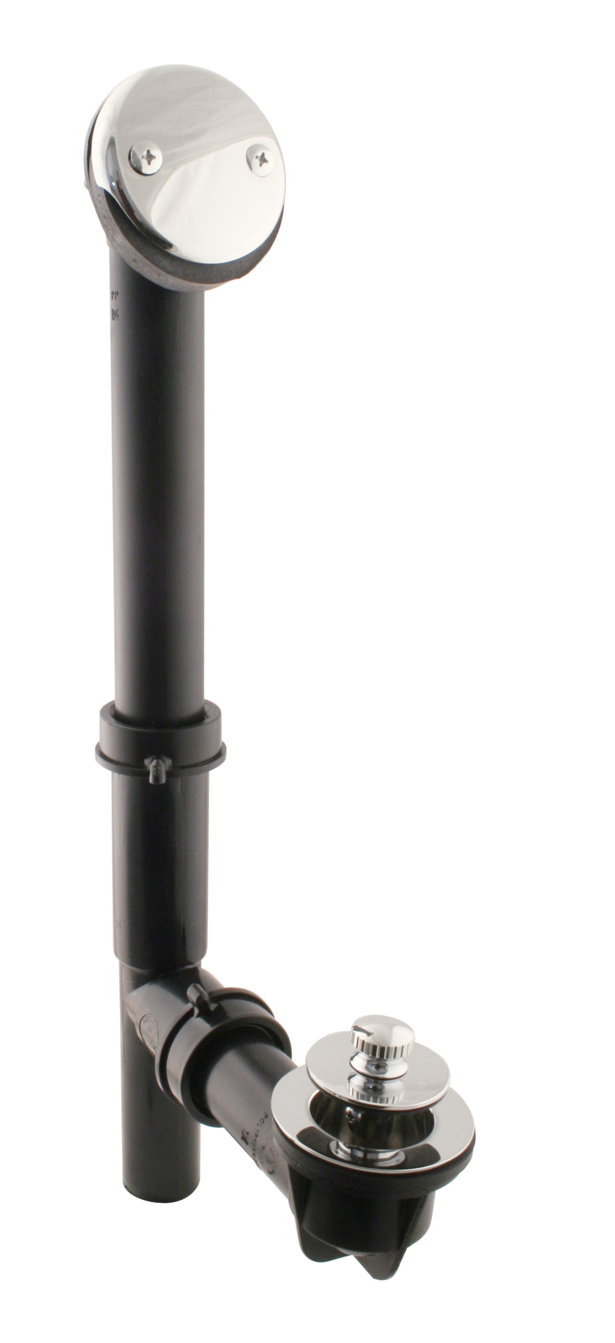 Westbrass 594144 Black 1-1/2 in. Tubular Twist and Close Bath Waste