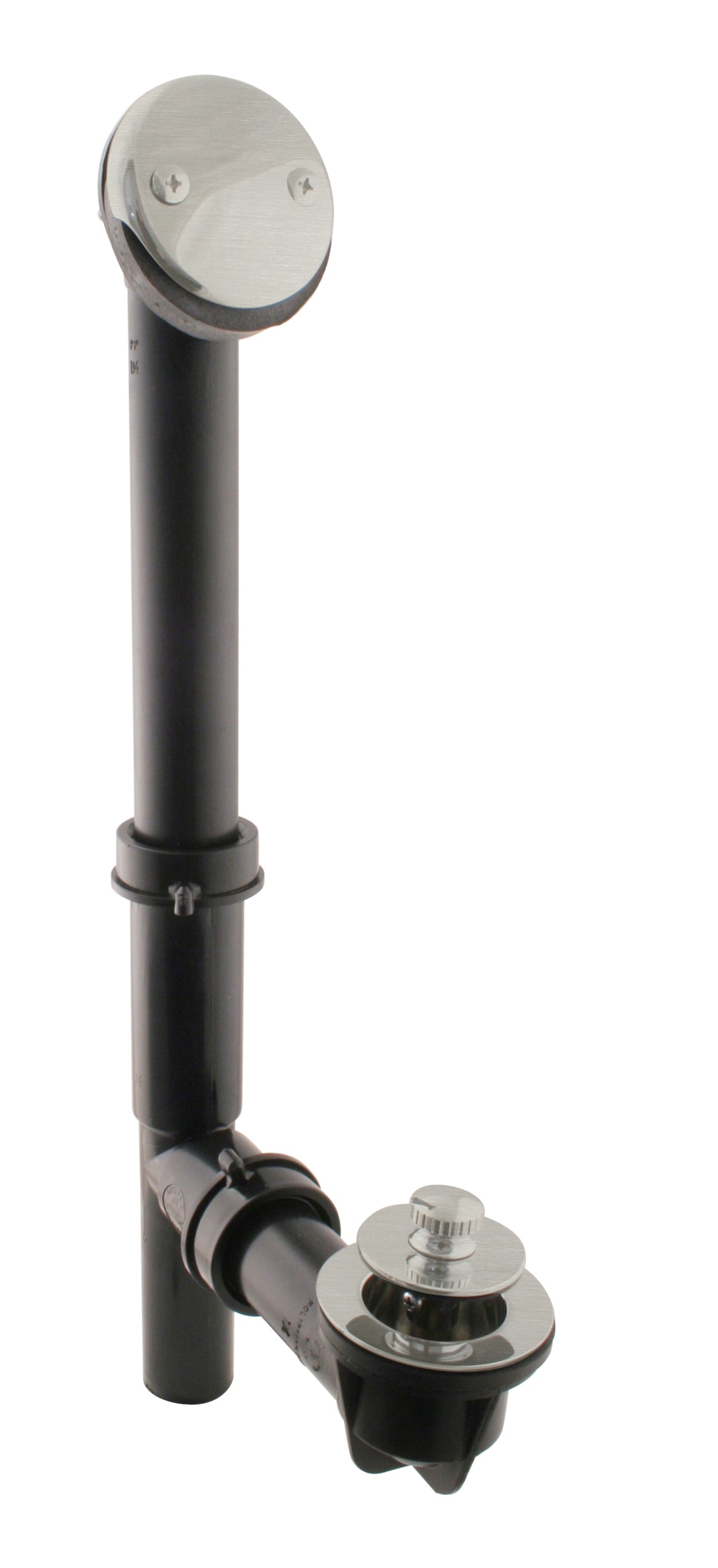 Westbrass 594144 Black 1-1/2 in. Tubular Twist and Close Bath Waste