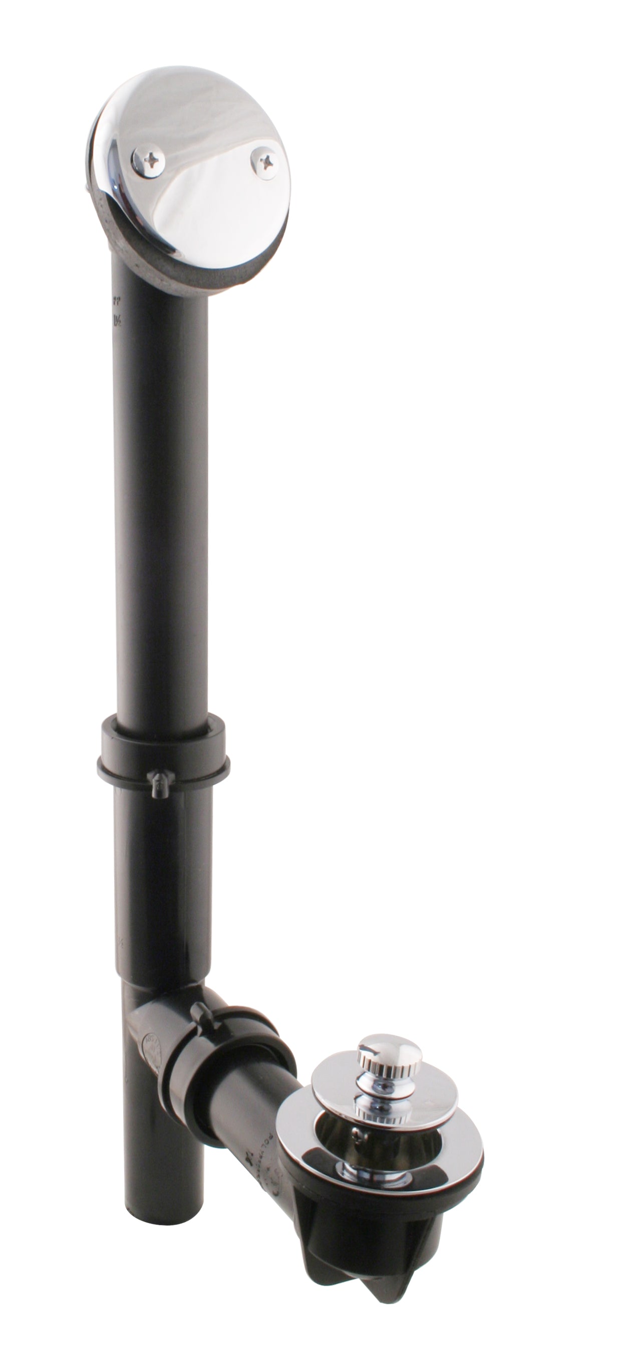 Westbrass 594144 Black 1-1/2 in. Tubular Twist and Close Bath Waste