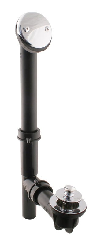 Westbrass 594144 Black 1-1/2 in. Tubular Twist and Close Bath Waste