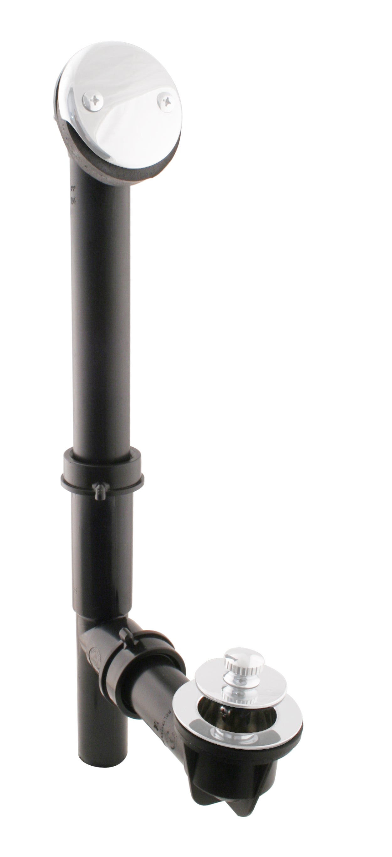 Westbrass 594144 Black 1-1/2 in. Tubular Twist and Close Bath Waste