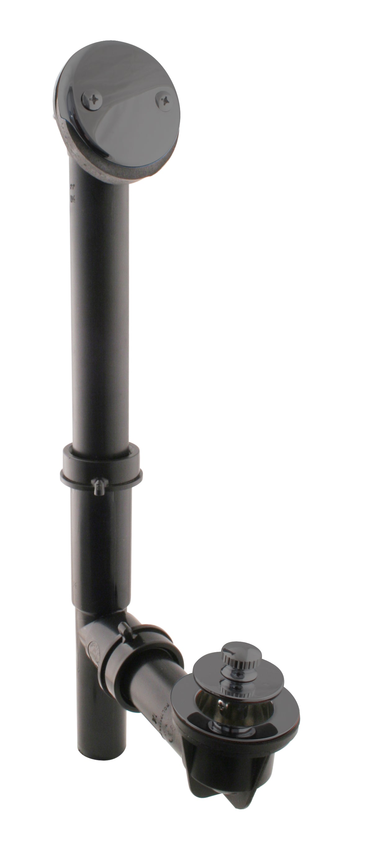 Westbrass 594144 Black 1-1/2 in. Tubular Twist and Close Bath Waste