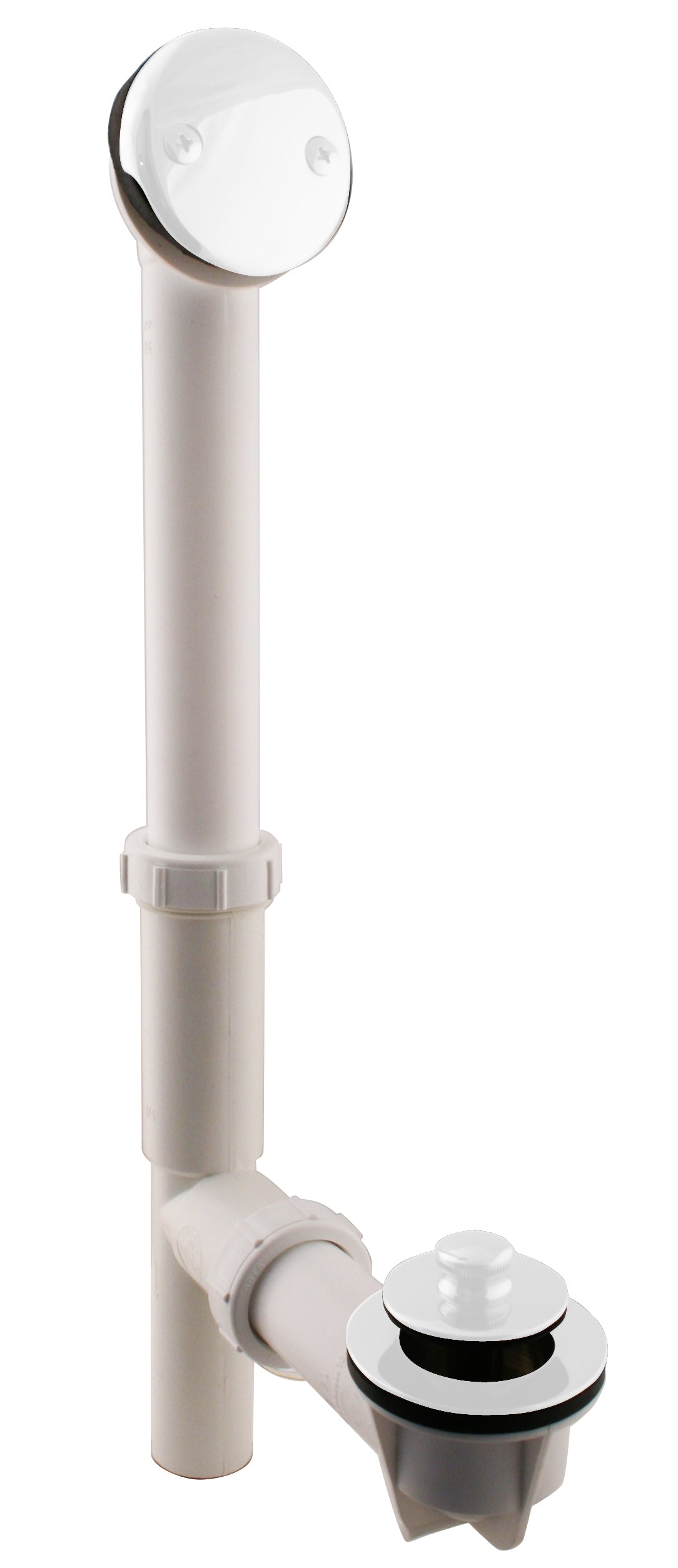 Westbrass 597244 White 1-1/2 in. Tubular Pull  Drain Bath Waste