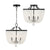 Crystorama 604-MK-FR_CEILING Rylee 4 Light Frosted Beads Ceiling Mount - Matte Black