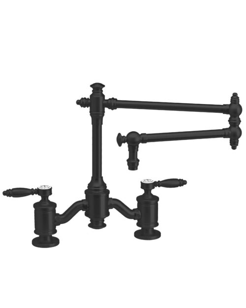 Waterstone 6100-18 Towson Bridge Faucet w/18" Articulated Spout - Lever Handles