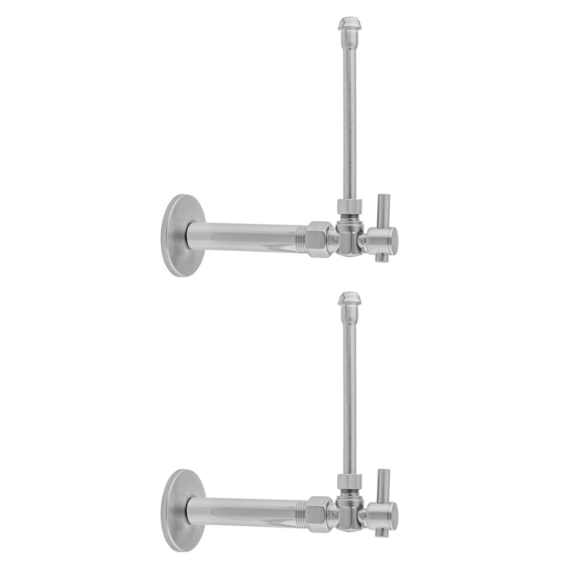 Jaclo 616-2-62 Quarter Turn Angle Pattern 1/2" Ips X 3/8" O.D. Faucet Supply Kit With Contempo Lever Handle, 20" Supply Tubes, Escutcheons - Parent