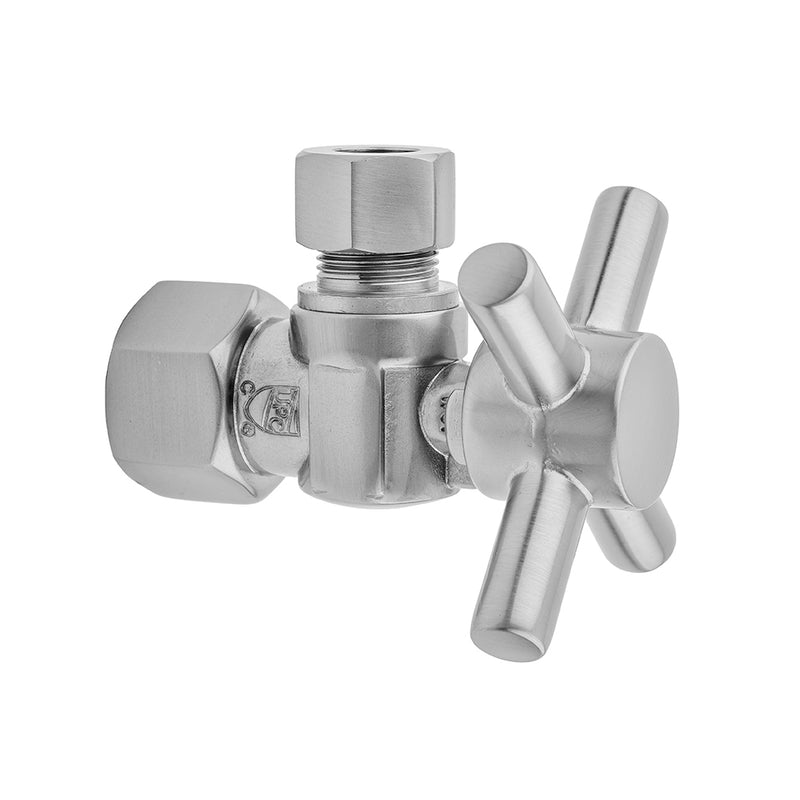 Jaclo 616-4 Quarter Turn Angle Pattern 1/2" Ips X 3/8" O.D. Supply Valve With Contempo Cross Handle - Parent