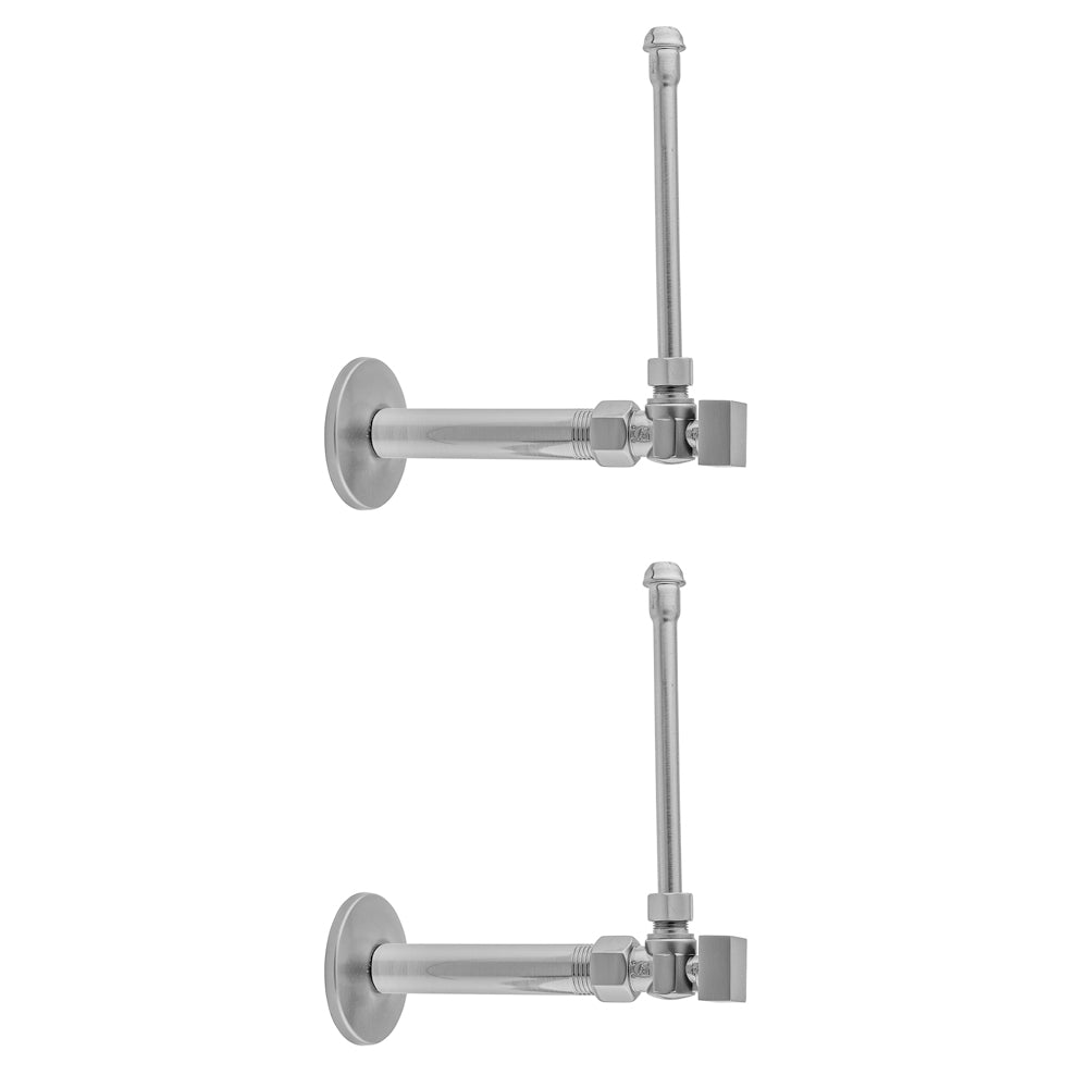 Jaclo 616-7-62 Quarter Turn Angle Pattern 1/2" Ips X 3/8" O.D. Faucet Supply Kit With Square Handle, 20" Supply Tubes, Escutcheons - Parent