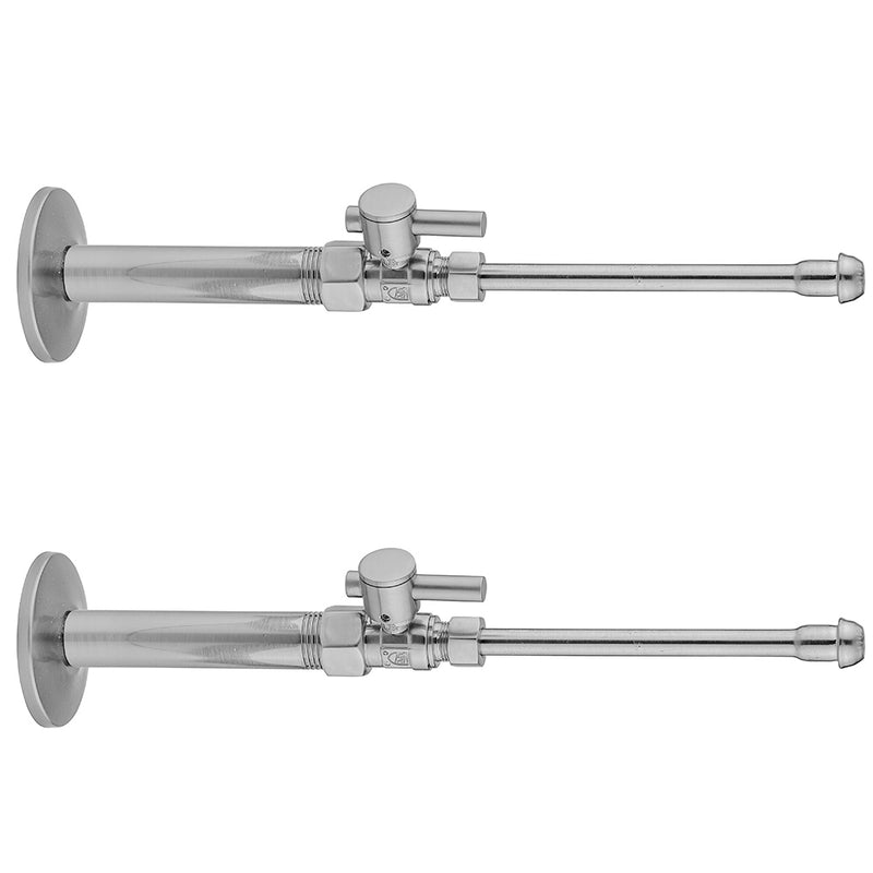 Jaclo 619-2-62 Quarter Turn Straight Pattern 1/2" Ips X 3/8" O.D. Faucet Supply Kit With Contempo Lever Handle, 20" Supply Tubes, Escutcheons - Parent