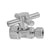 Jaclo 619-4 Quarter Turn Straight Pattern 1/2" Ips X 3/8" O.D. Supply Valve With Contempo Cross Handle
