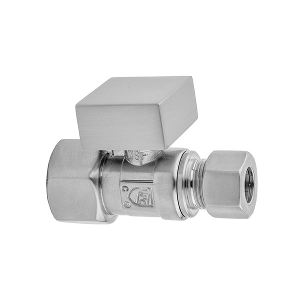 Jaclo 619-7 Quarter Turn Straight Pattern 1/2" Ips X 3/8" O.D. Supply Valve With Square Handle