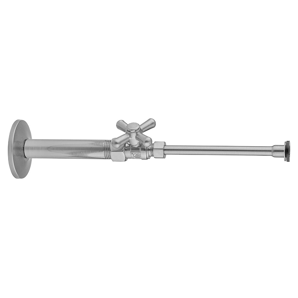 Jaclo 619-72 Quarter Turn Straight Pattern 1/2" Ips X 3/8" O.D. Toilet Supply Kit With Standard Cross Handle, 20" Supply Tube, Escutcheon - Parent