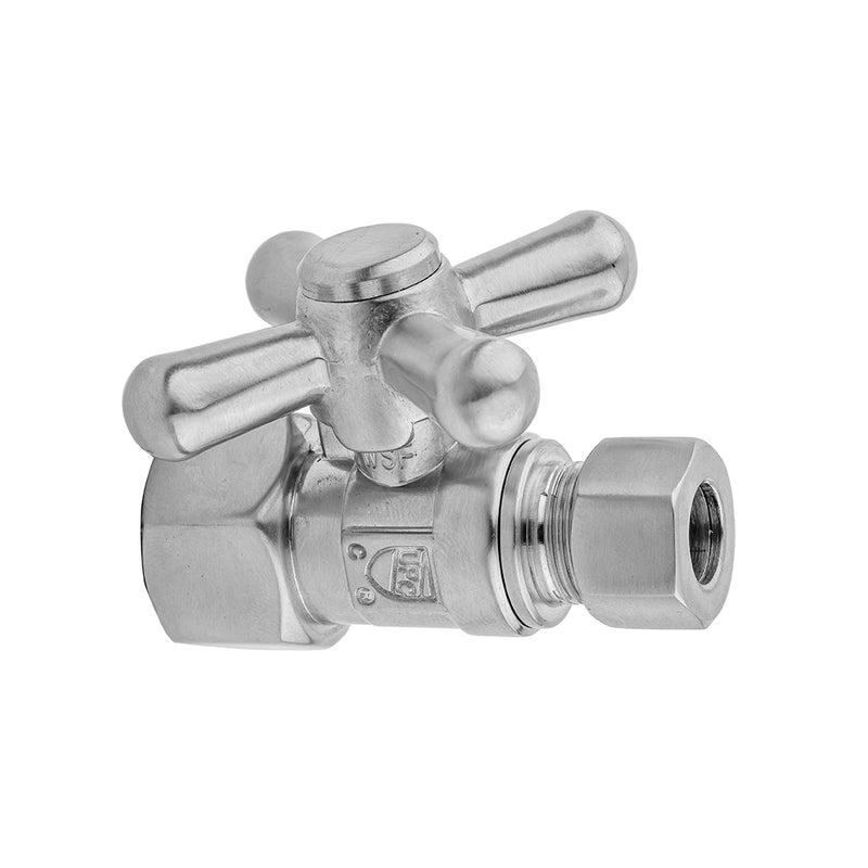 Jaclo 619 Quarter Turn Straight Pattern 1/2" Ips X 3/8" O.D. Supply Valve With Standard Cross Handle - Parent