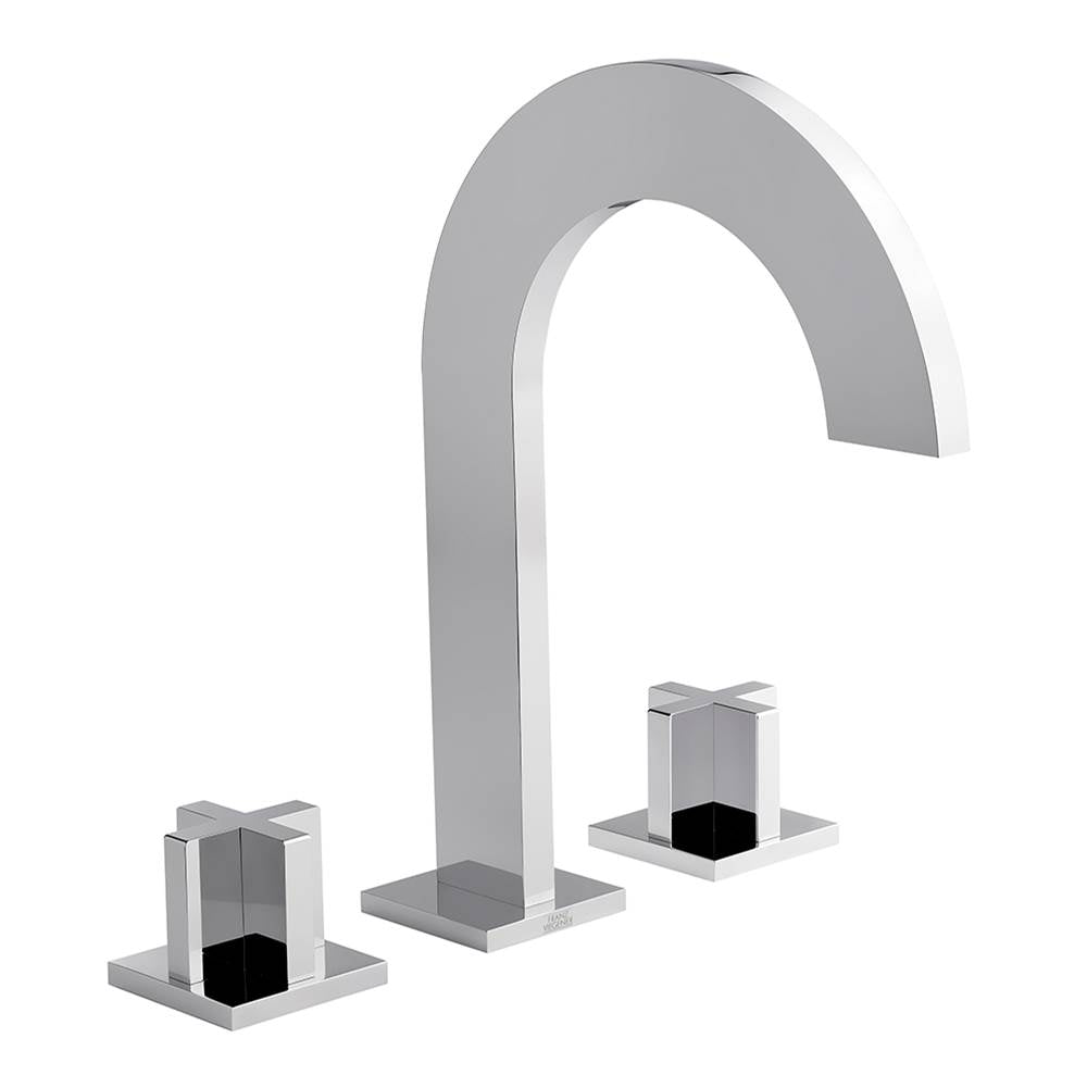 Franz Viegener FV207/J3 Edge Cross Widespread Lavatory Faucet With Push-down Pop-up Drain Assembly