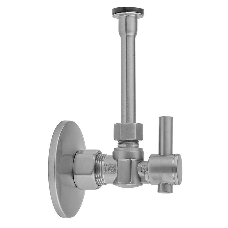 Jaclo 621-2-72 Quarter Turn Angle Pattern 5/8" O.D. Compression (Fits 1/2" Copper) X 3/8" O.D. Toilet Supply Kit Contempo Lever Handle, 20" Supply Tube, Escutcheon - Parent