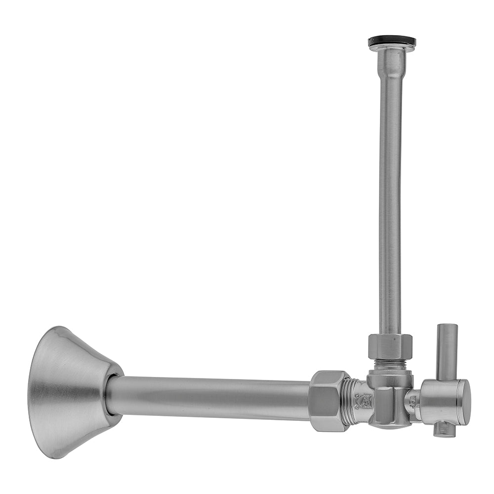 Jaclo 621-2-72CT Quarter Turn Angle Pattern 5/8" O.D. Compression (Fits 1/2" Copper) X 3/8" O.D. Toilet Supply Kit Contempo Lever Handle, 20" Supply Tube, Cover Tube, Escutcheon - Parent