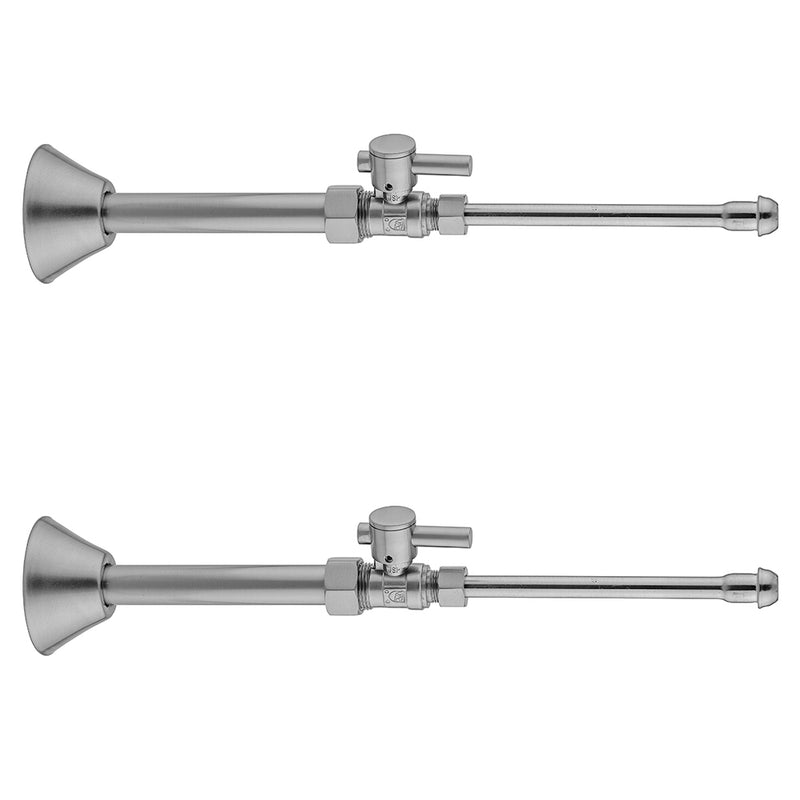 Jaclo 622-2-62CT Quarter Turn Straight Pattern 5/8" O.D. Compression (Fits 1/2" Copper) X 3/8" O.D. Faucet Supply Kit Contempo Lever, 20" Supply Tubes, Cover Tubes, Escutcheons - Parent