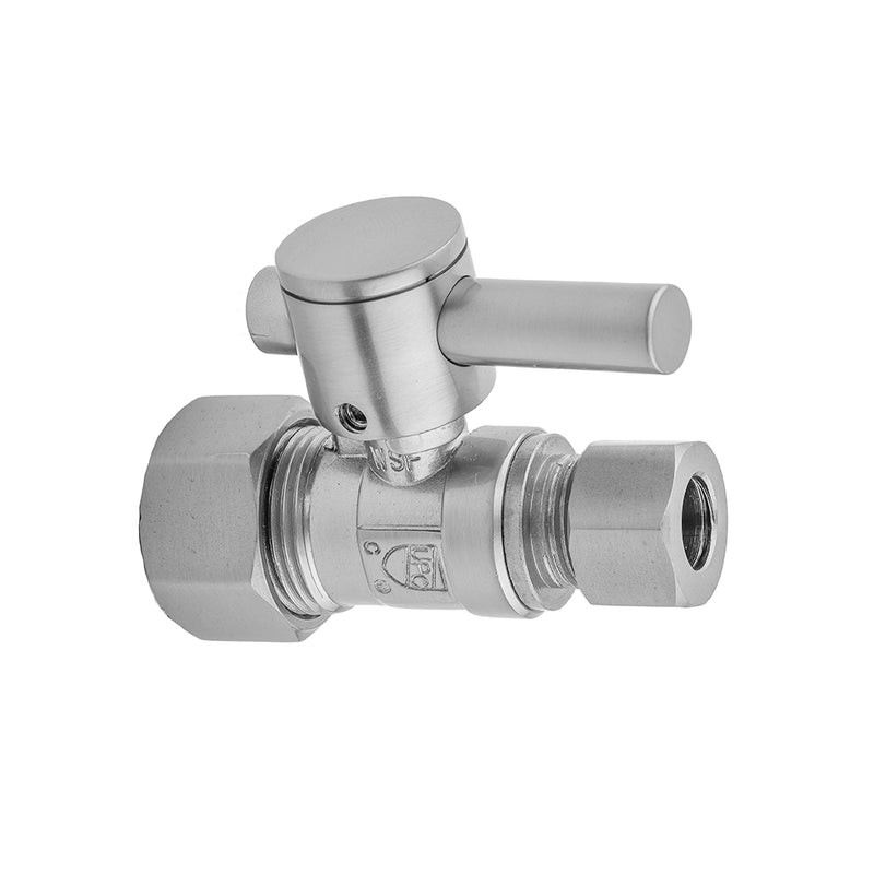 Jaclo 622-2 Quarter Turn Straight Pattern 5/8" O.D. Compression (Fits 1/2" Copper) X 3/8" O.D. Supply Valve With Contempo Lever Handle - Parent