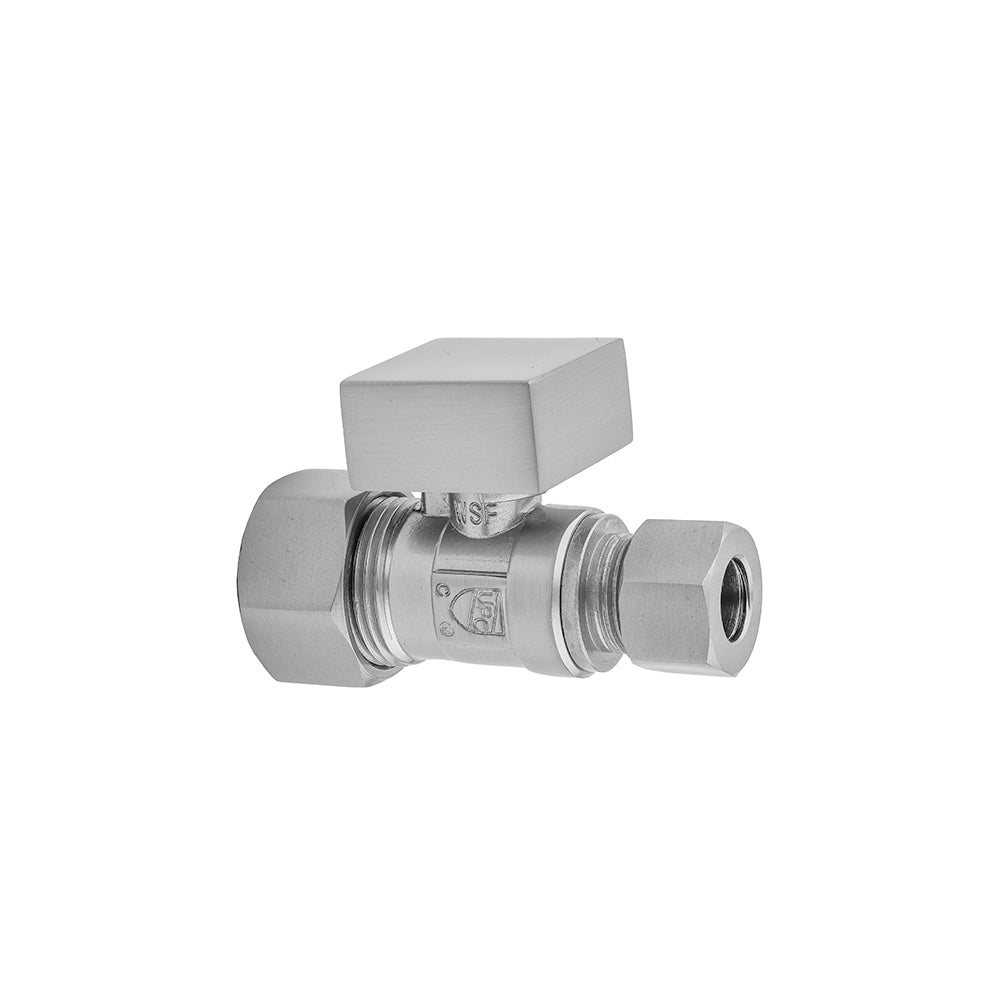 Jaclo 622-7 Quarter Turn Straight Pattern 5/8" O.D. Compression (Fits 1/2" Copper) X 3/8" O.D. Supply Valve With Square Handle - Parent