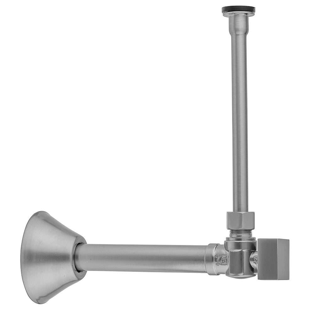 Jaclo 629-7-72 Quarter Turn Angle Pattern 1/2" Copper (Sweat Fit) X 3/8" O.D. Toilet Supply Kit With Square Handle, 20" Supply Tube, Escutcheon - Parent