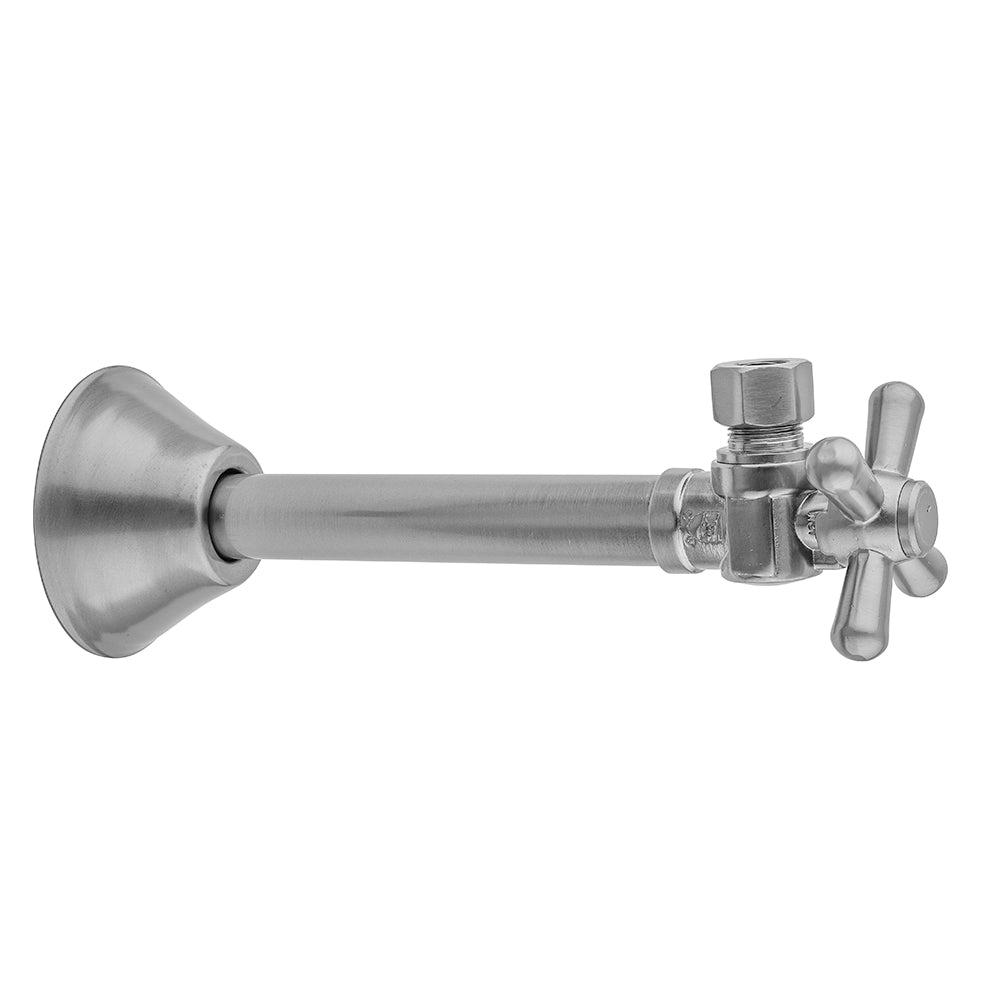 Jaclo 630 Quarter Turn Angle Pattern 1/2" Copper (Sweat Fit) X 1/2" O.D. Supply Valve With Standard Cross Handle - Parent