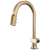 Brizo 63022LF-LHP Frank Lloyd Wright Pull-Down Kitchen Faucet with Arc Spout - Less Handle