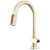 Brizo 63022LF-LHP Frank Lloyd Wright Pull-Down Kitchen Faucet with Arc Spout - Less Handle
