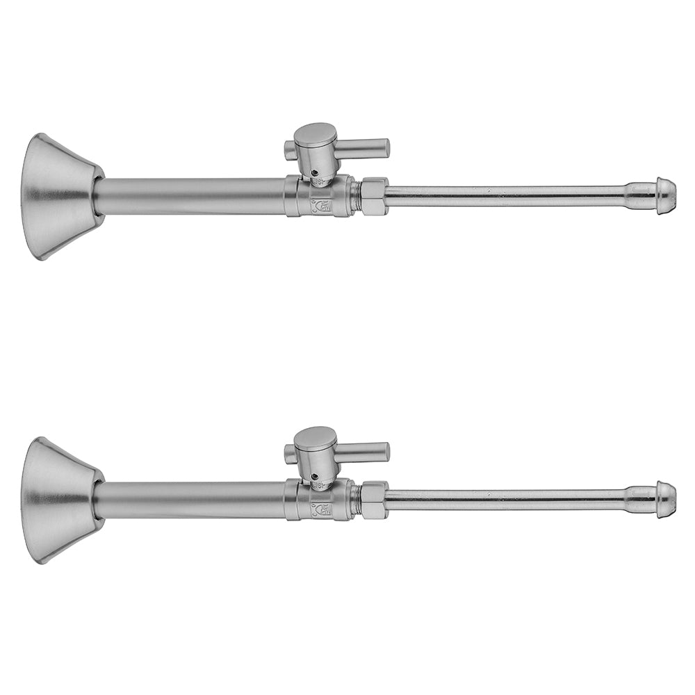 Jaclo 631-2-62 Quarter Turn Straight Pattern 1/2" Copper (Sweat Fit) X 3/8" O.D. Faucet Supply Kit With Contempo Lever Handle, 20" Supply Tubes, Escutcheons - Parent