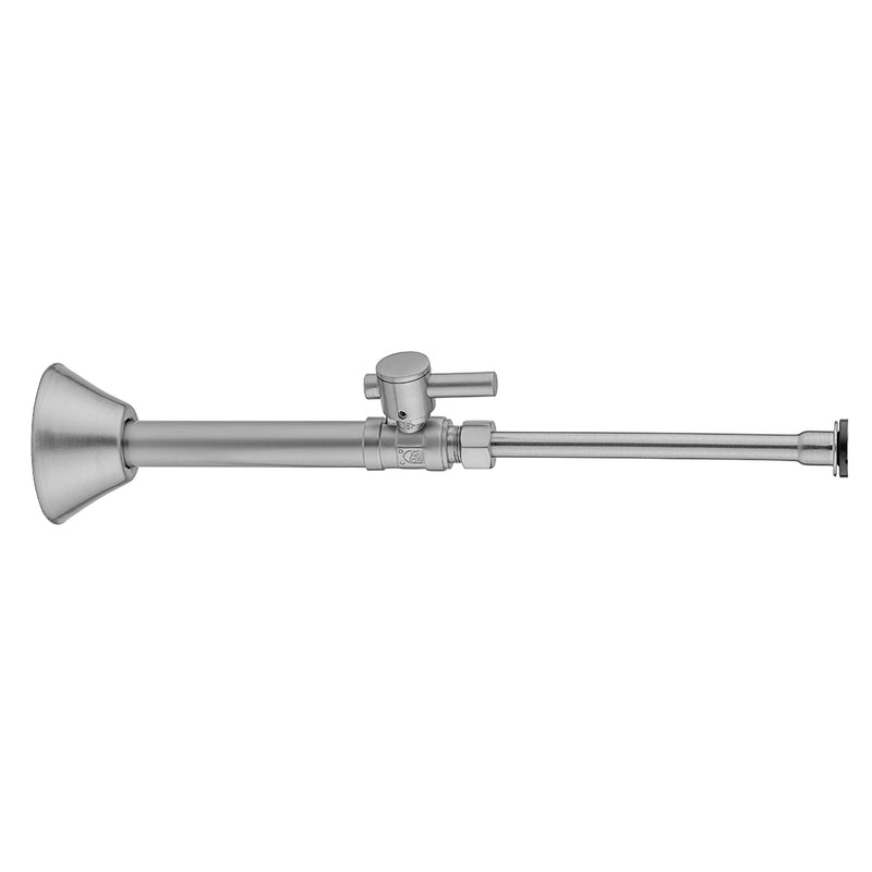 Jaclo 631-2-72 Quarter Turn Straight Pattern 1/2" Copper (Sweat Fit) X 3/8" O.D. Toilet Supply Kit With Contempo Lever Handle, 20" Supply Tube, Escutcheon - Parent