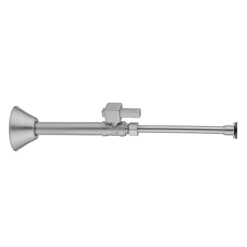 Jaclo 631-6-72 Quarter Turn Straight Pattern 1/2" Copper (Sweat Fit) X 3/8" O.D. Toilet Supply Kit With Square Lever Handle, 20" Supply Tube, Escutcheon - Parent