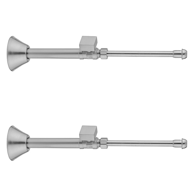 Jaclo 631-7-62 Quarter Turn Straight Pattern 1/2" Copper (Sweat Fit) X 3/8" O.D. Faucet Supply Kit With Square Handle, 20" Supply Tubes, Escutcheons - Parent