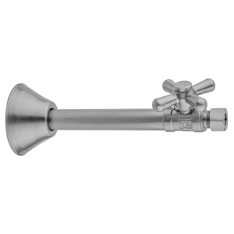 Jaclo 631 Quarter Turn Straight Pattern 1/2" Copper (Sweat Fit) X 3/8" O.D. Supply Valve With Standard Cross Handle - Parent